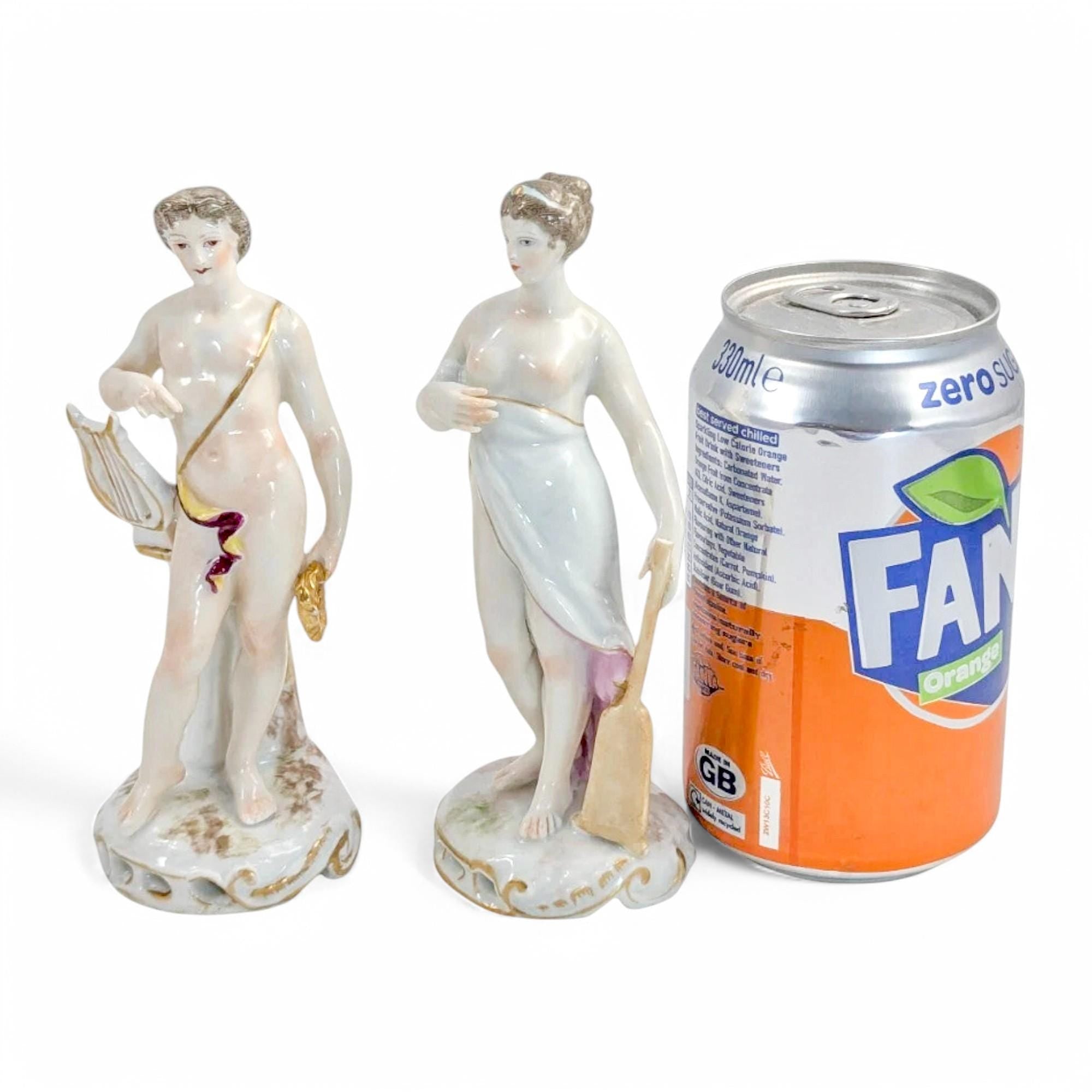 Samson Porcelain Figurines: Orpheus and Aphrodite, Rococo Revival Style
