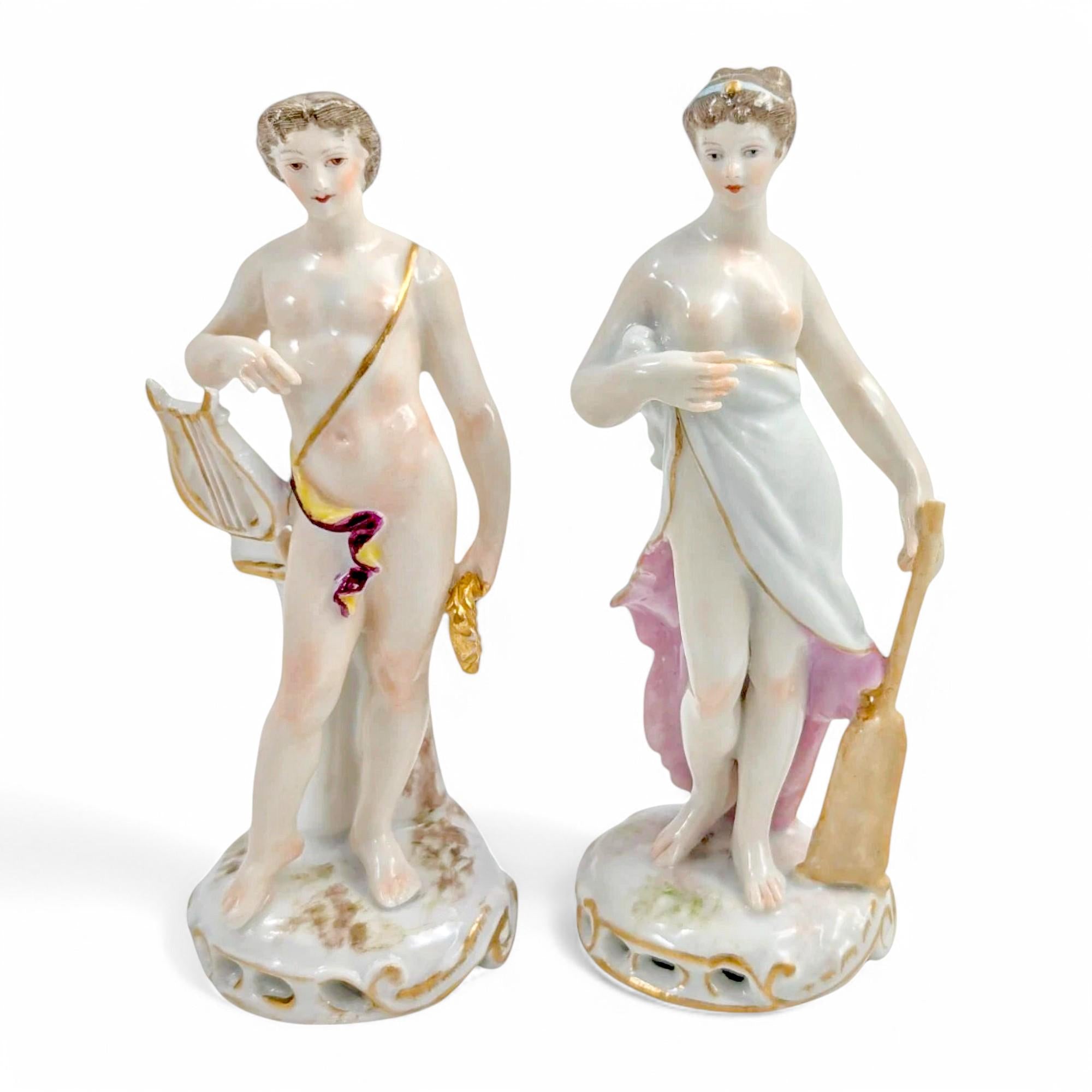 Samson Porcelain Figurines: Orpheus and Aphrodite, Rococo Revival Style