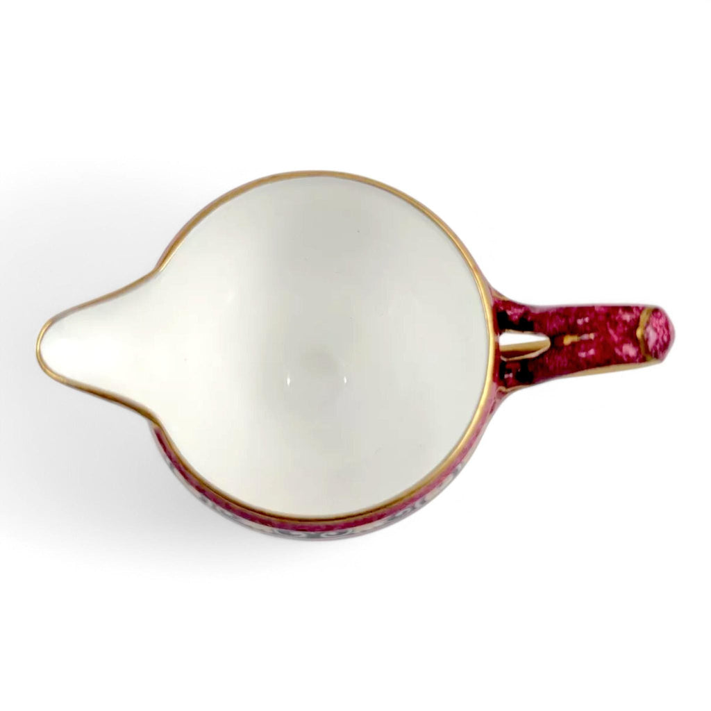 Rare Antique Wedgwood Claret & Gold Coffee Service: Edwardian Neoclassical Porcelain