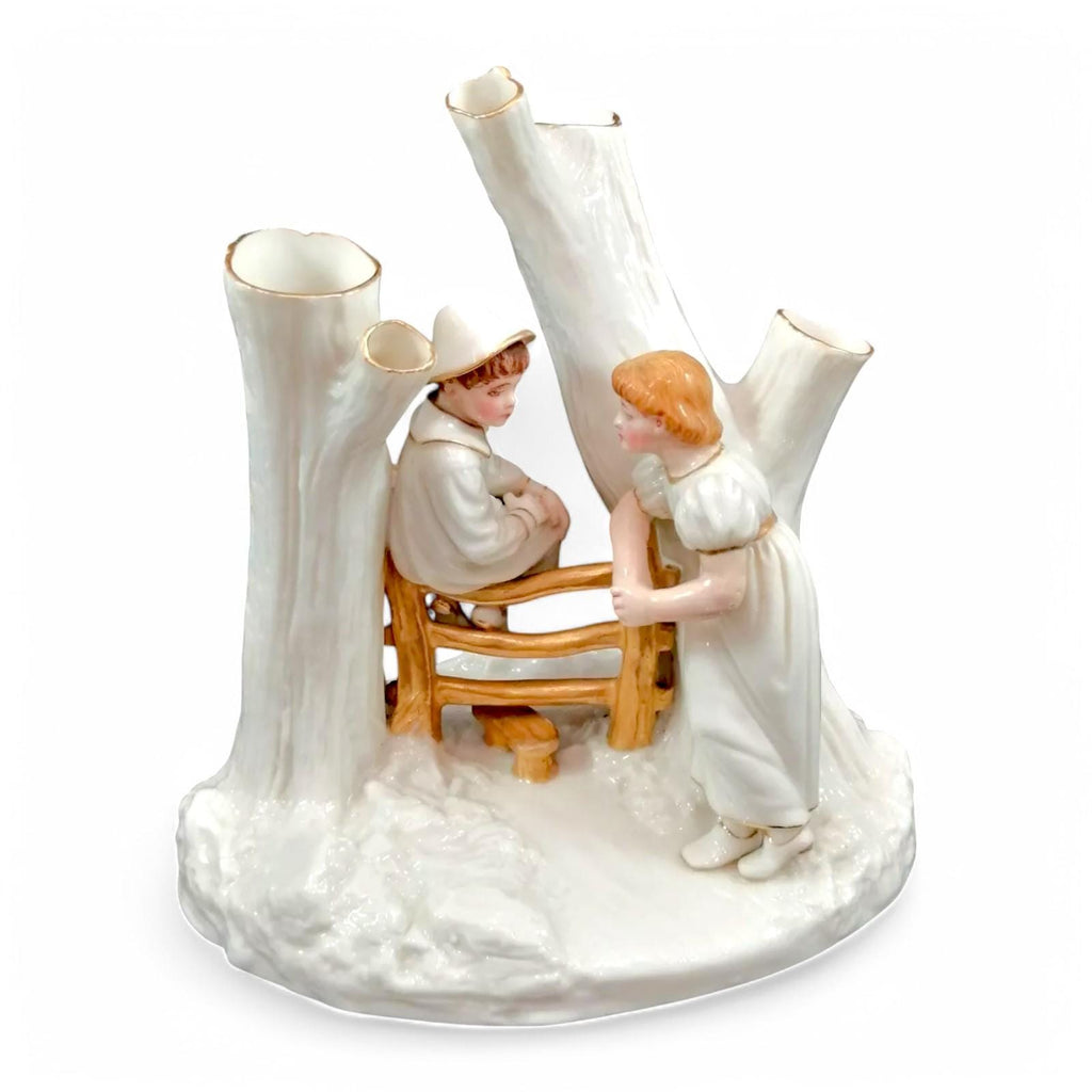 Rare Royal Worcester Porcelain Figurine: Country Courtship, James Hadley 1884