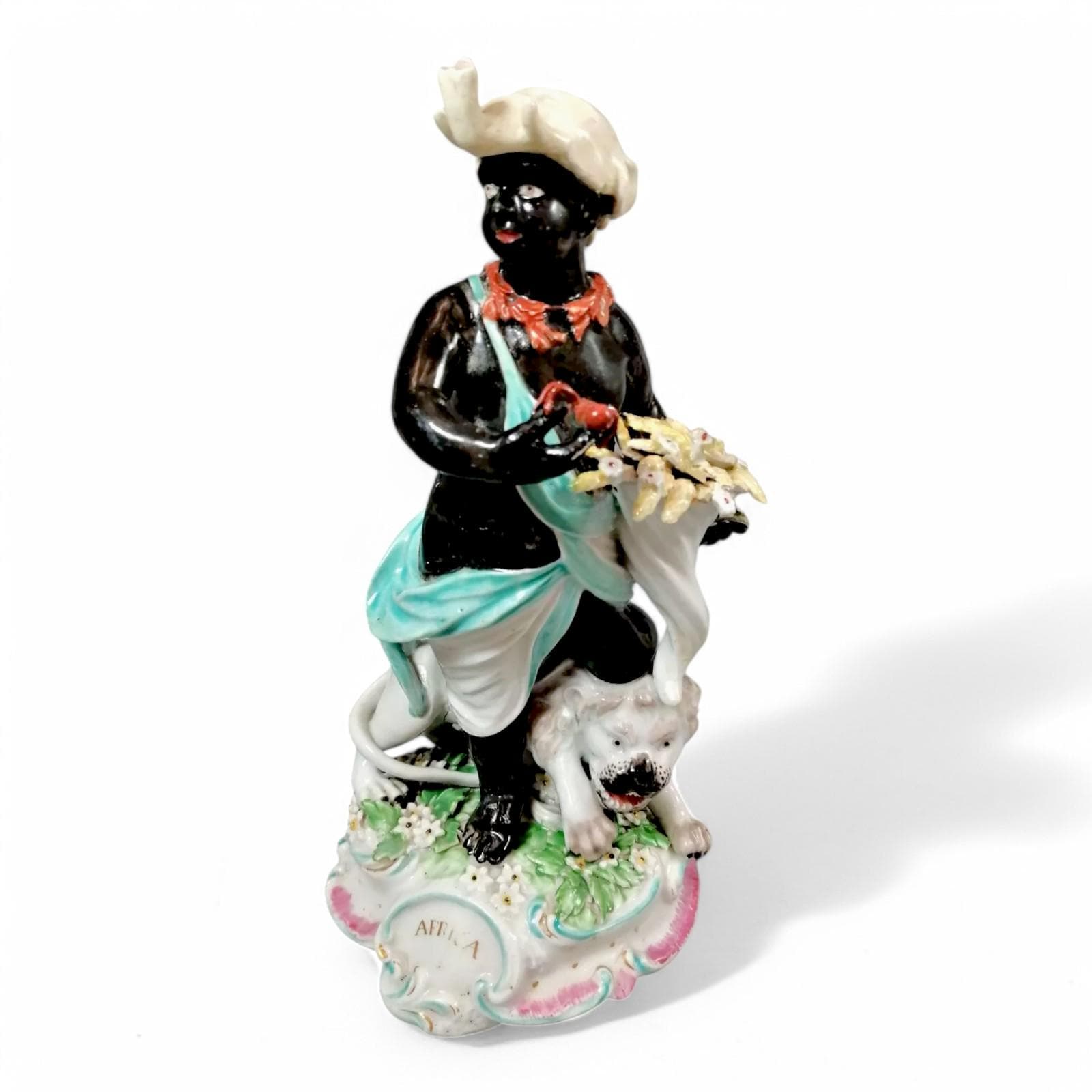 Derby Porcelain "Africa" Figurine: 18th Century English Soft-Paste