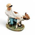 Royal Copenhagen Porcelain Figurine: Boy with Calf, Juliane Marie Design