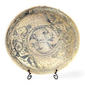 Antique Sukhothai Stoneware Fish Dish: 14th-Century Thai Ceramic Bowl