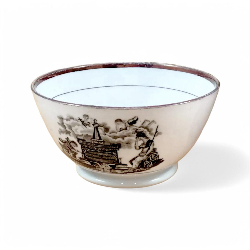 Rare 1817 Princess Charlotte Memorial Bowl: Antique Staffordshire Lustreware