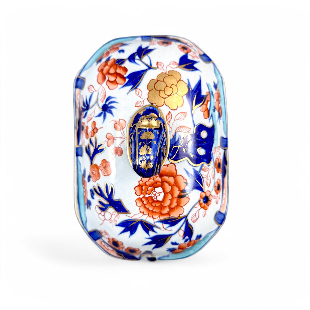 Antique Mason's Ironstone Sauce Tureen: Hand-Painted Imari Oyster Pattern, c.1815