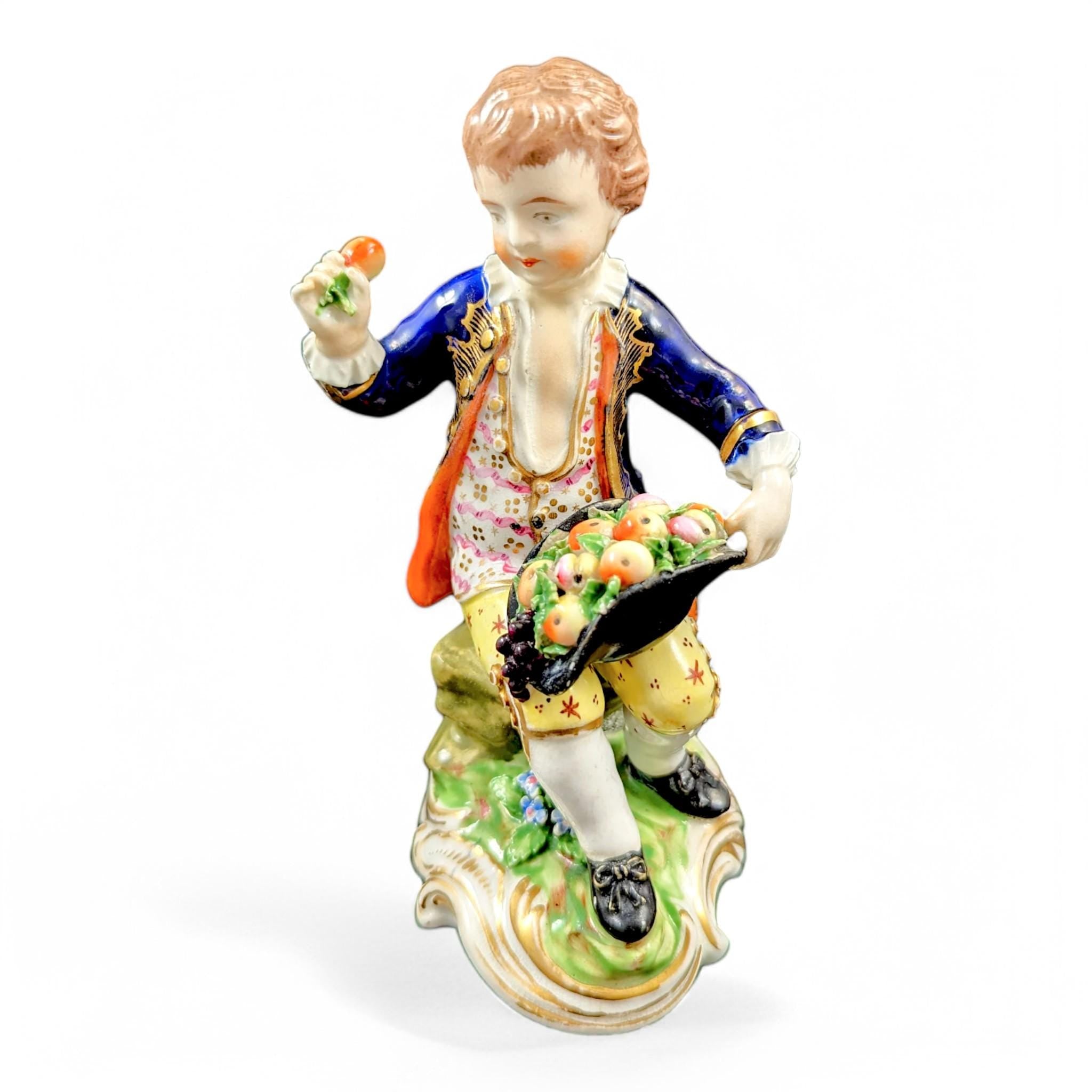 Antique Derby Porcelain Figurines: Georgian Rococo "Young Gardeners" Pair