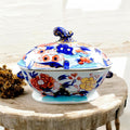 Antique Mason's Ironstone Sauce Tureen: Hand-Painted Imari Oyster Pattern, c.1815