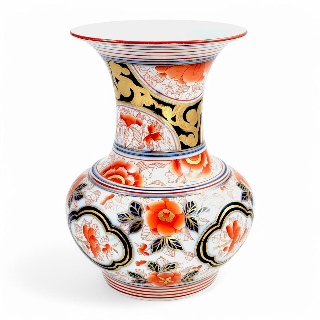 Rare French Imari Porcelain Vase: Hand-Painted Tinet, Montreuil c.1845 (21cm)