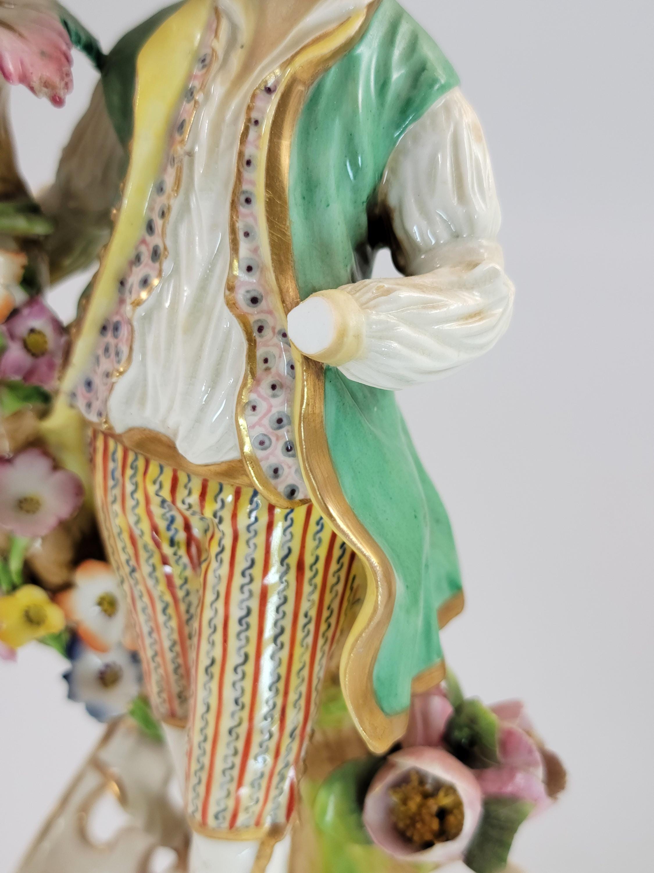 Derby Porcelain Figural Candlesticks, Georgian c1770