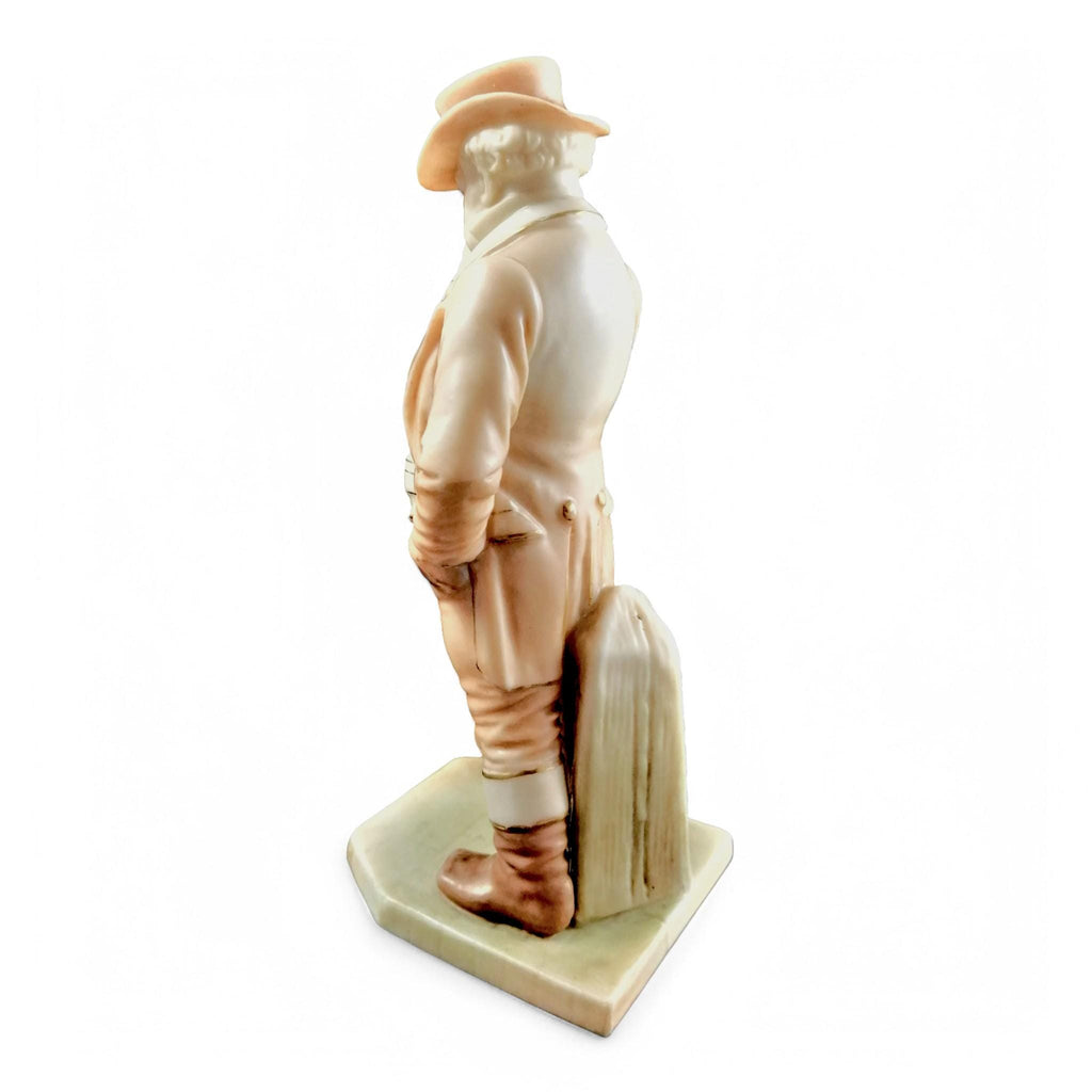 Royal Worcester John Bull Figurine: Antique Blush Ivory Porcelain, 1892