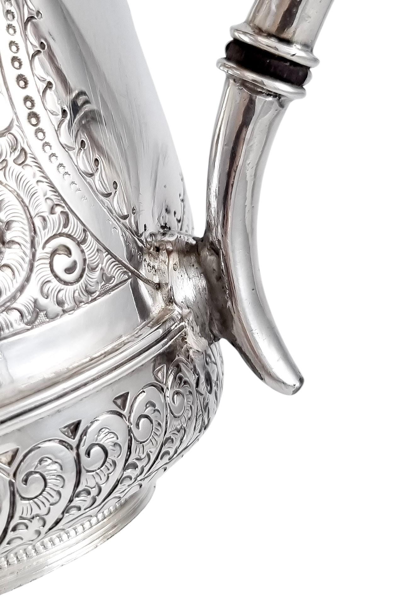 Antique Silver Plated Tea Set: Rococo Revival English Tableware