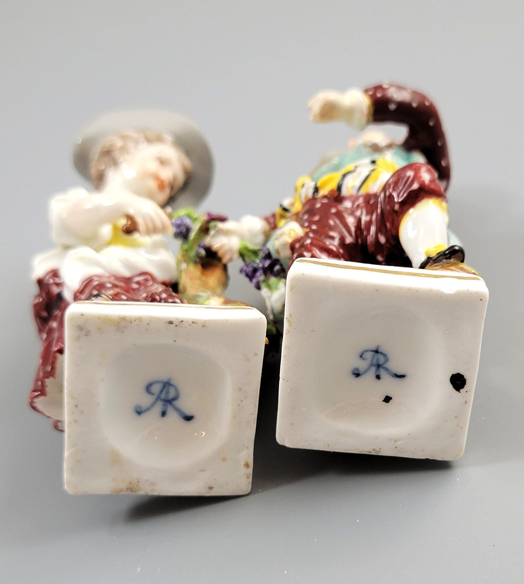 Helena Wolfsohn Dresden Porcelain Figurines Grape Pickers c.1875