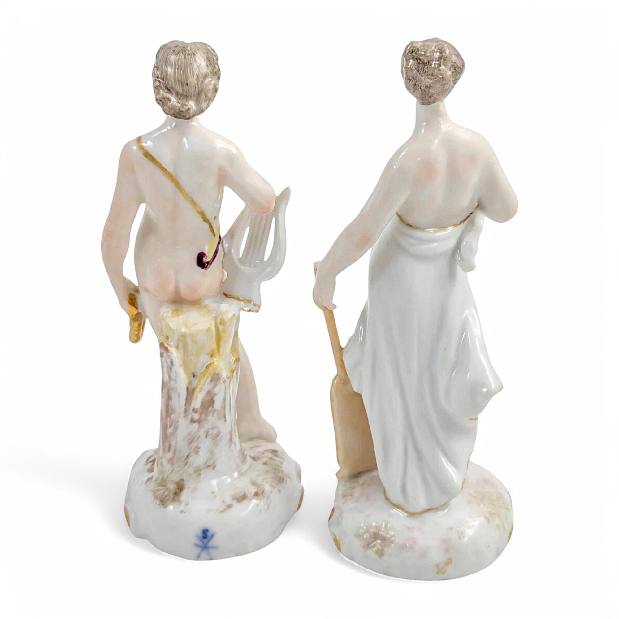 Samson Porcelain Figurines: Orpheus and Aphrodite, Rococo Revival Style