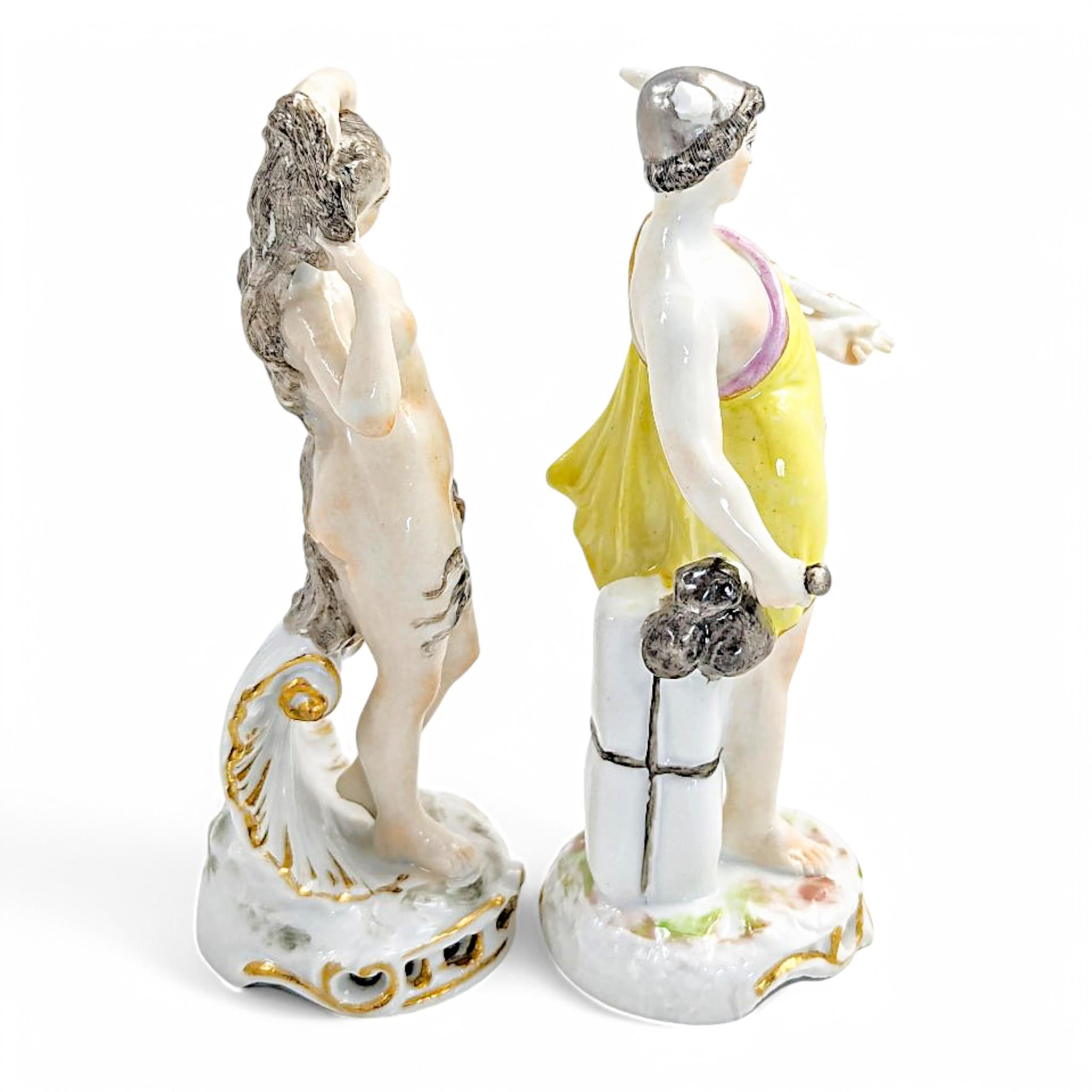 Samson et Cie Porcelain Figurines: Venus and Mercury, Rococo Revival