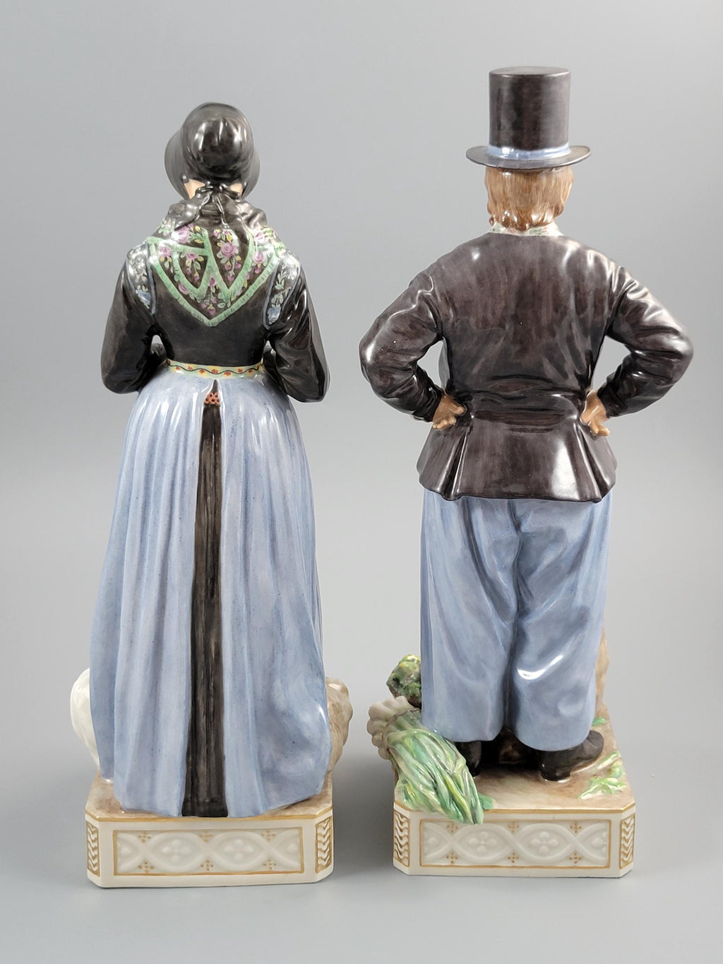 Royal Copenhagen Pair of Amager Market Costume Figures 12102‑12103