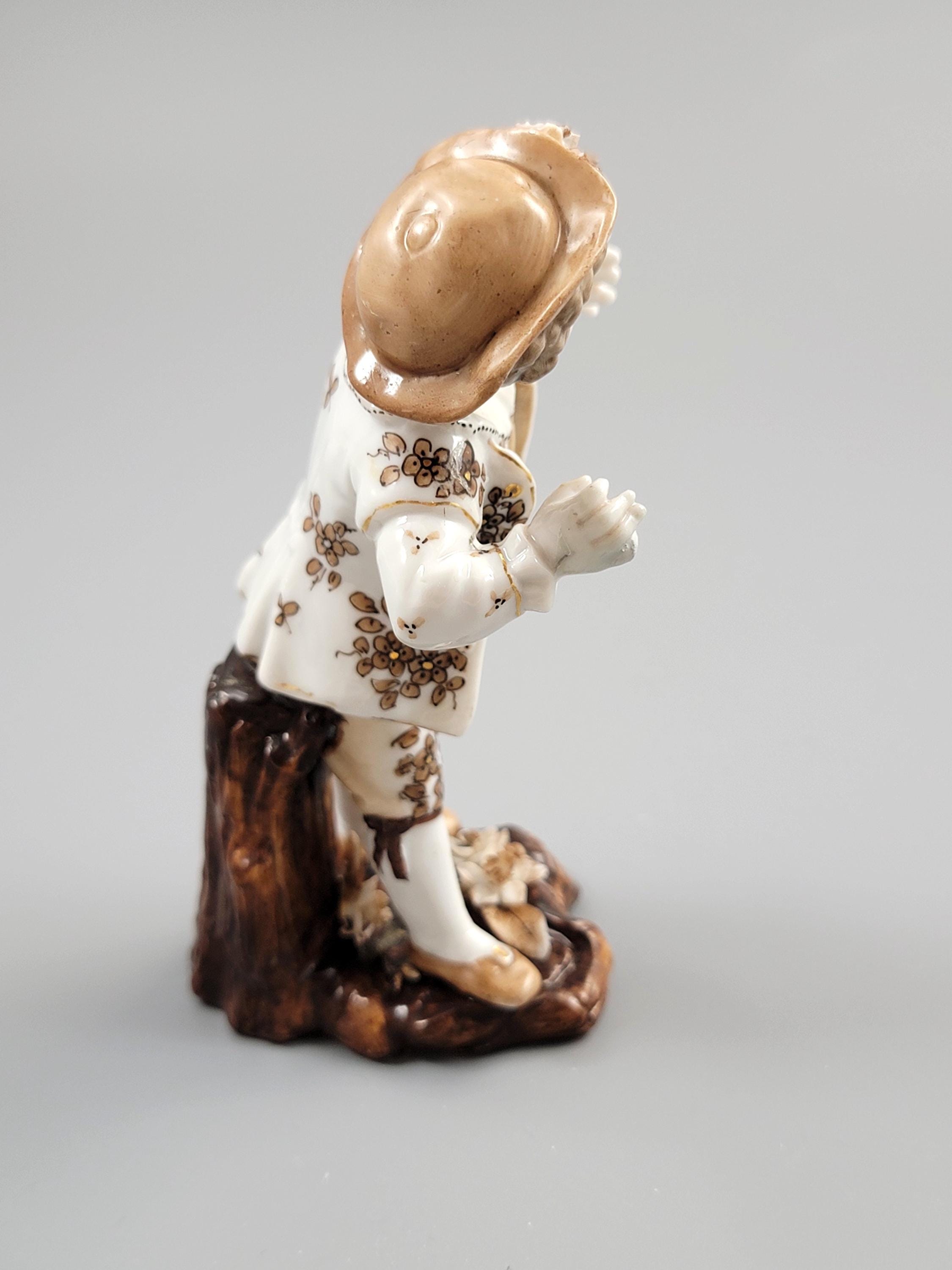 Volkstedt Boy with Bird Figurine c1877