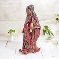 Vintage Shiwan Pottery Figure: Oxblood Glazed Chinese Official Statue