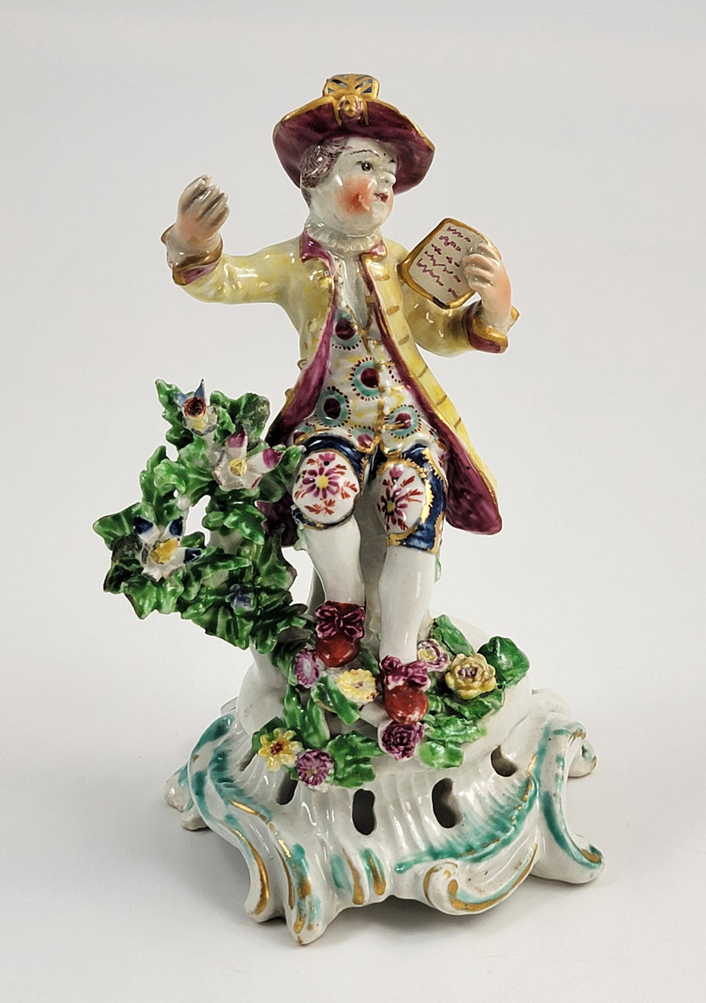 Bow Porcelain Boy Singer Figurine c.1765 Soft-Paste Porcelain