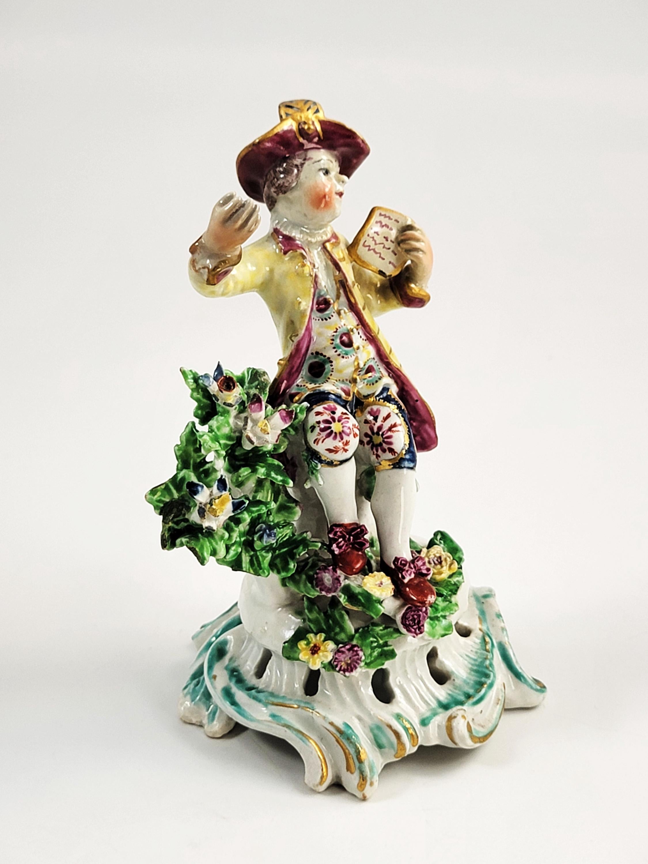 Bow Porcelain Boy Singer Figurine c.1765 Soft-Paste Porcelain