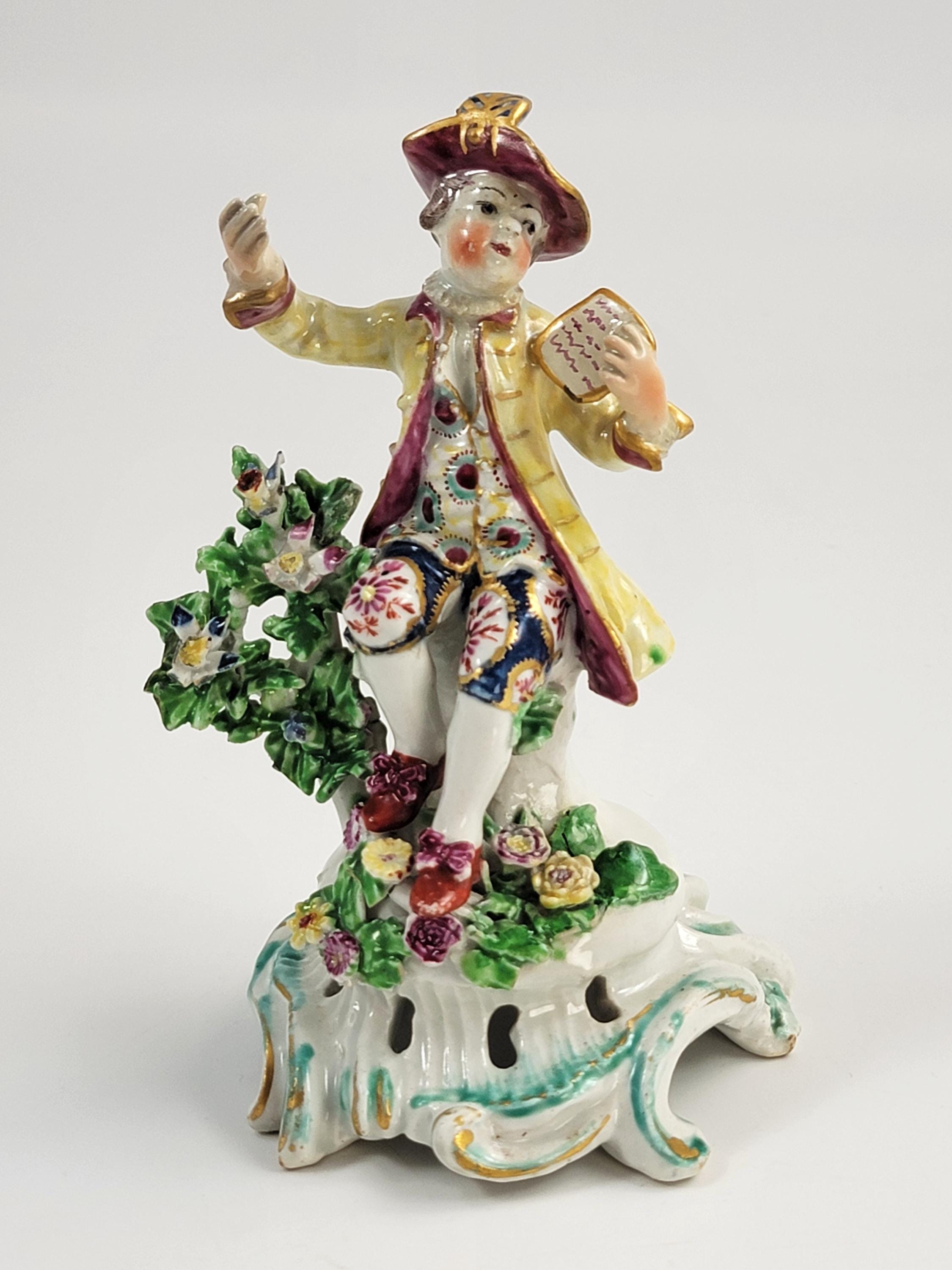 Bow Porcelain Boy Singer Figurine c.1765 Soft-Paste Porcelain
