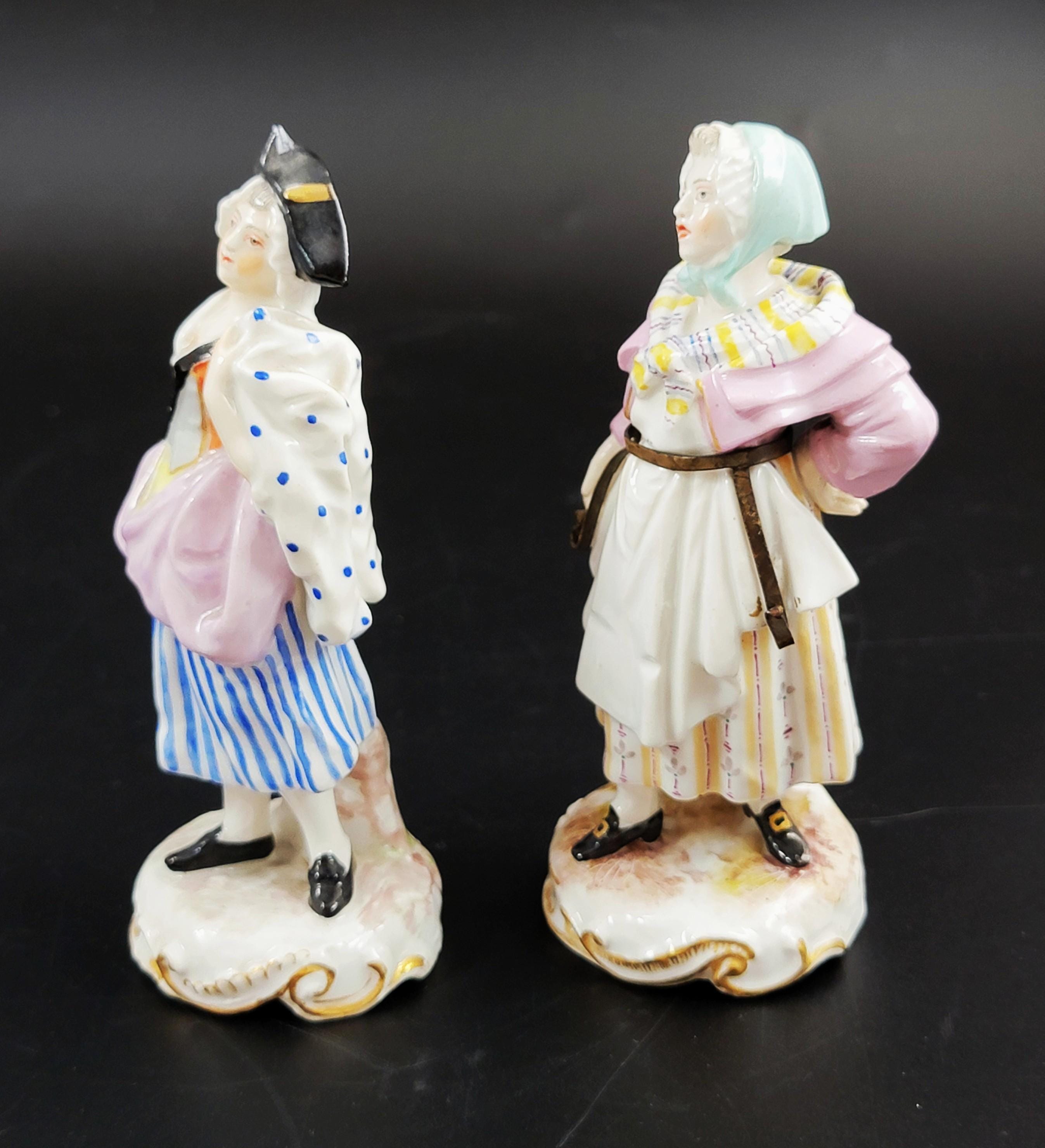 Samson Porcelain Pair Figures of Street Vendors c.1850