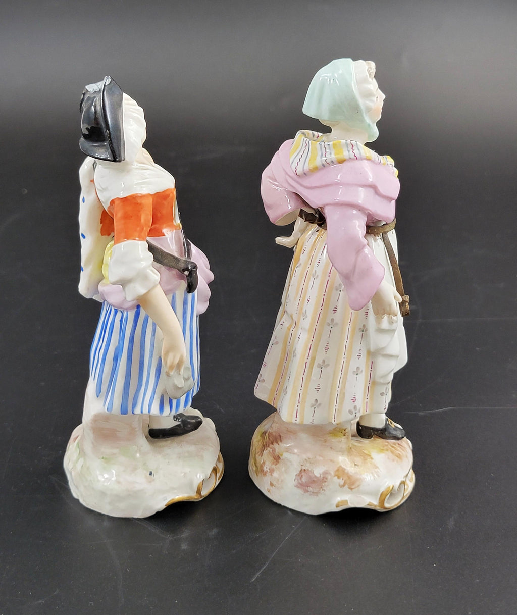 Samson Porcelain Pair Figures of Street Vendors c.1850