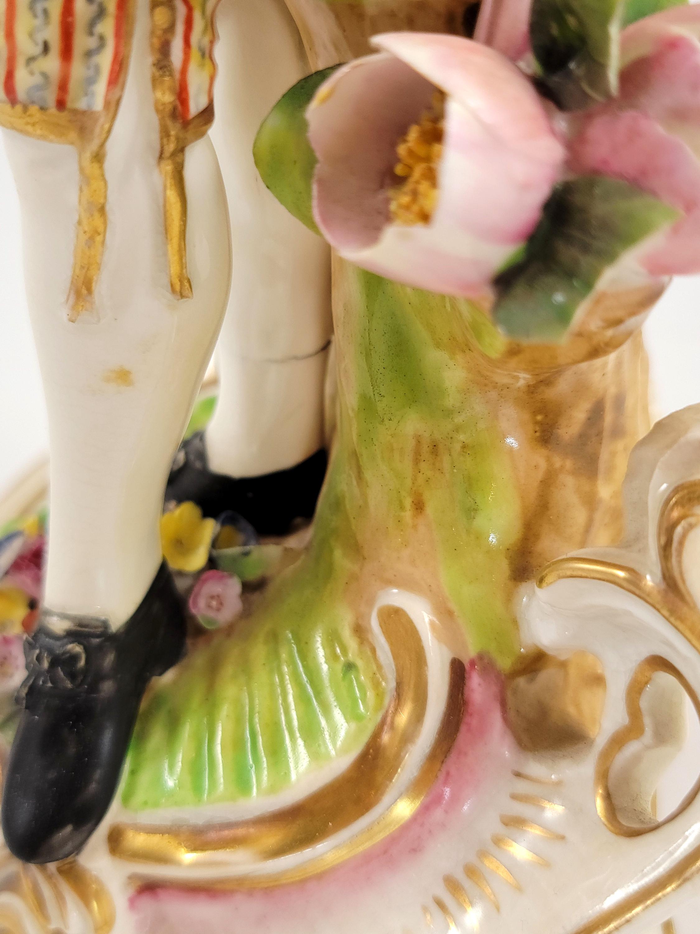 Derby Porcelain Figural Candlesticks, Georgian c1770