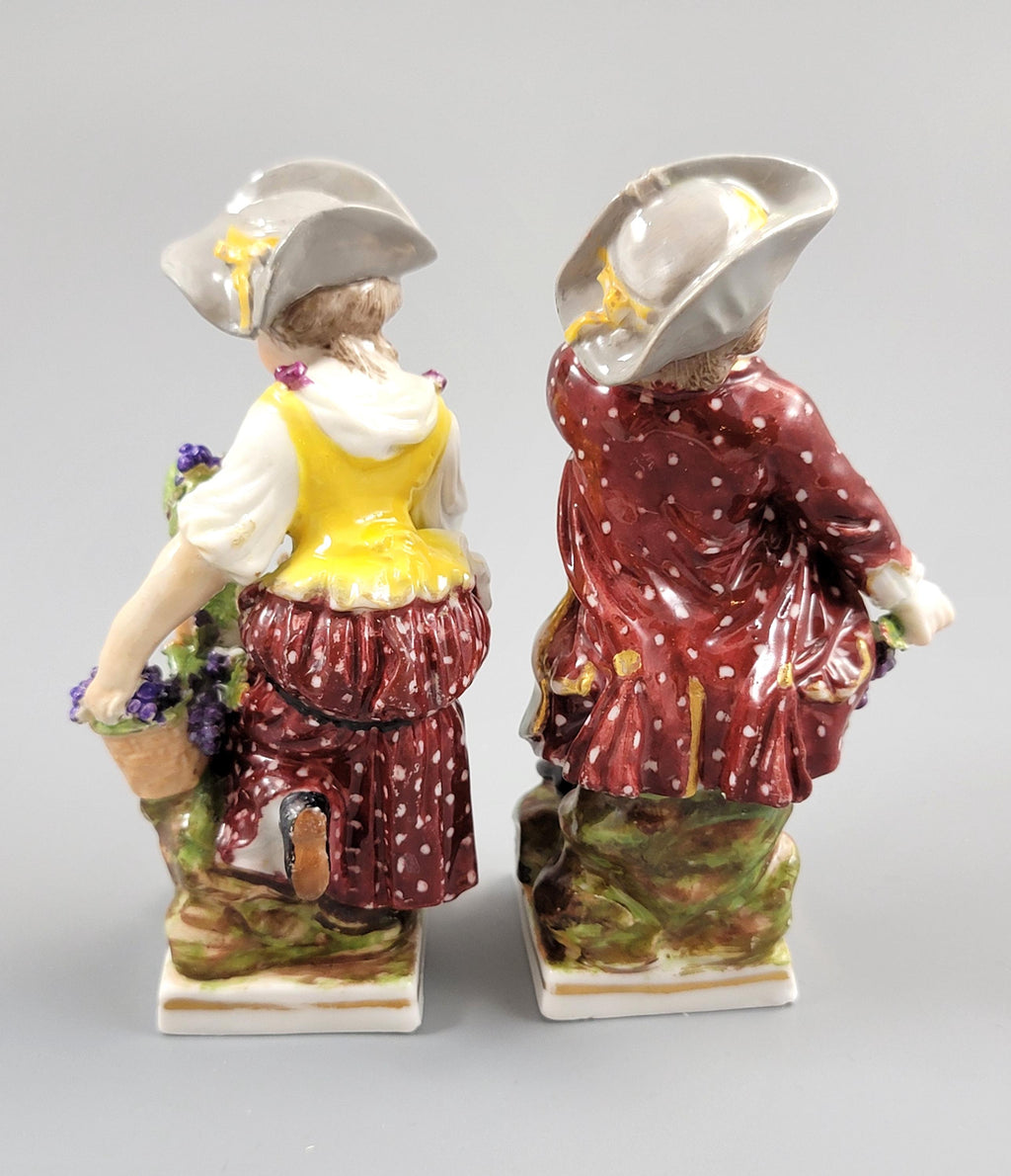 Helena Wolfsohn Dresden Porcelain Figurines Grape Pickers c.1875