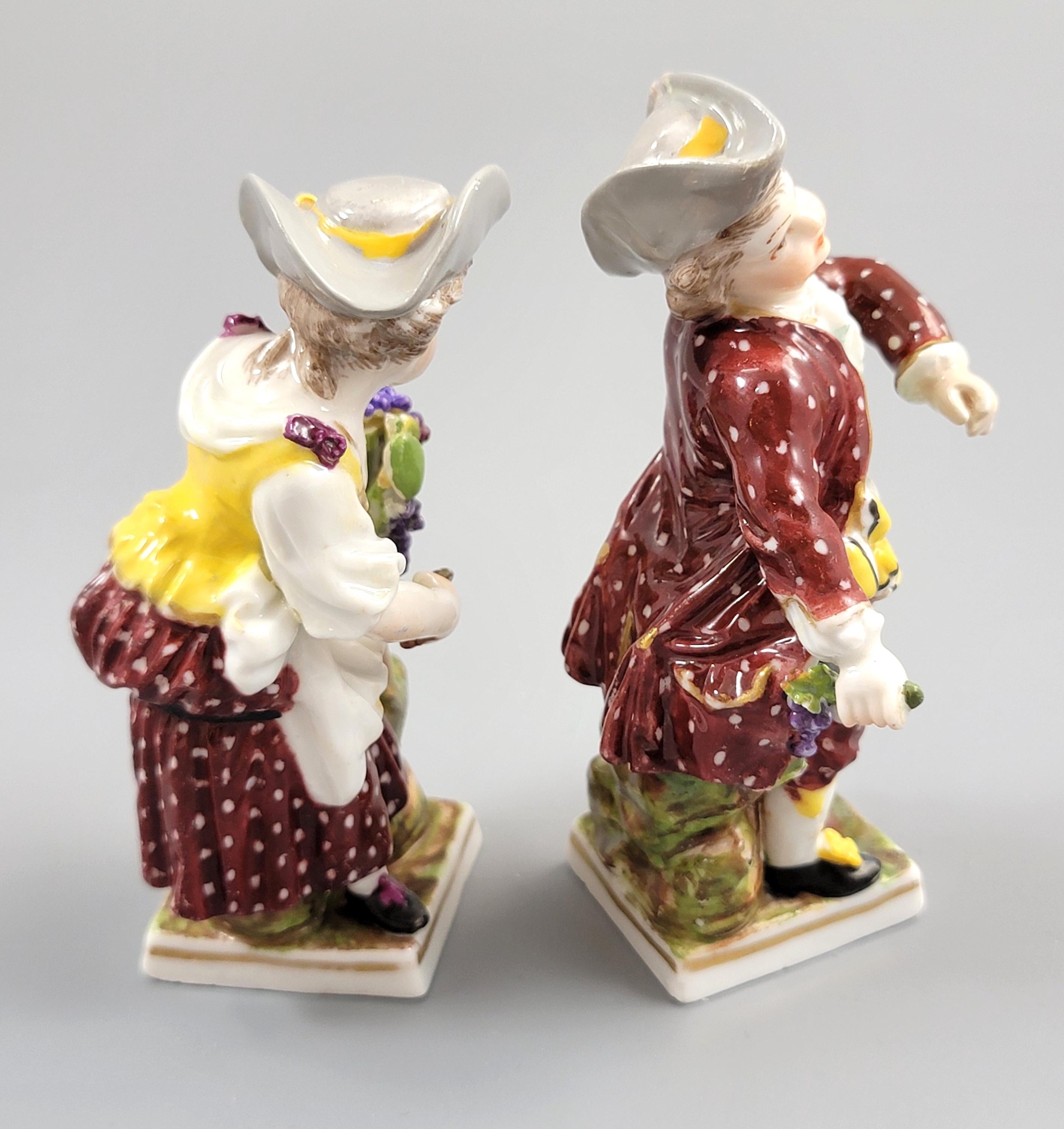 Helena Wolfsohn Dresden Porcelain Figurines Grape Pickers c.1875