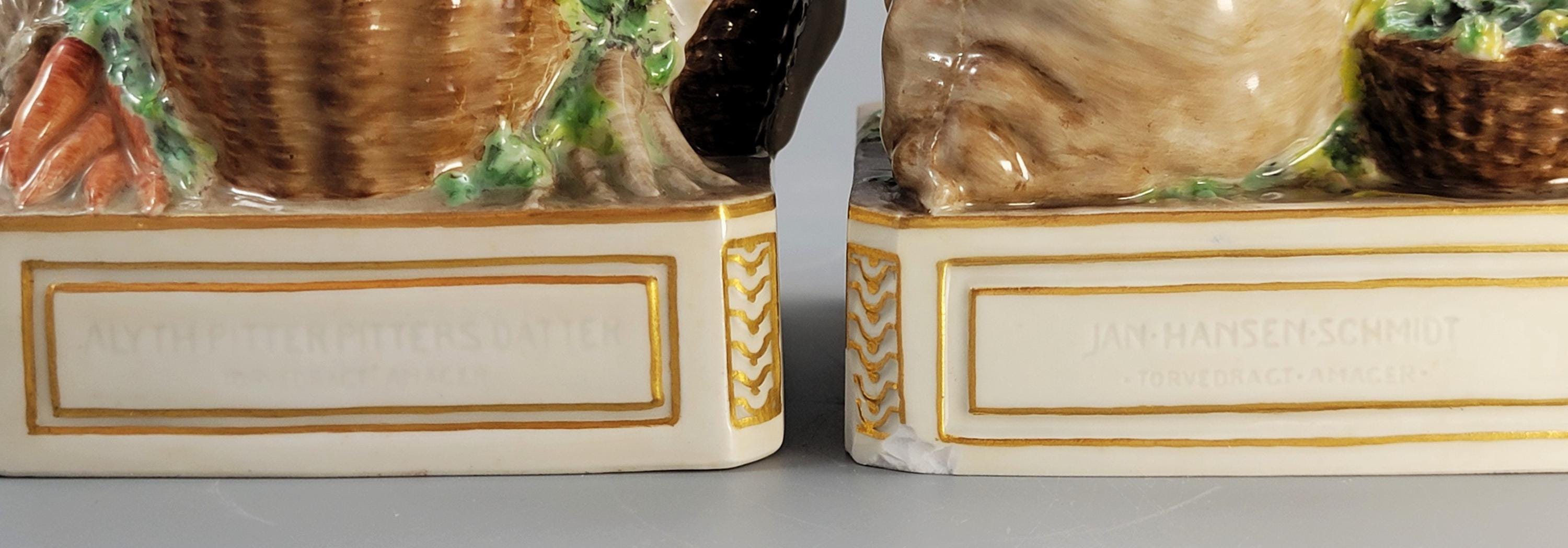 Royal Copenhagen Pair of Amager Market Costume Figures 12102‑12103