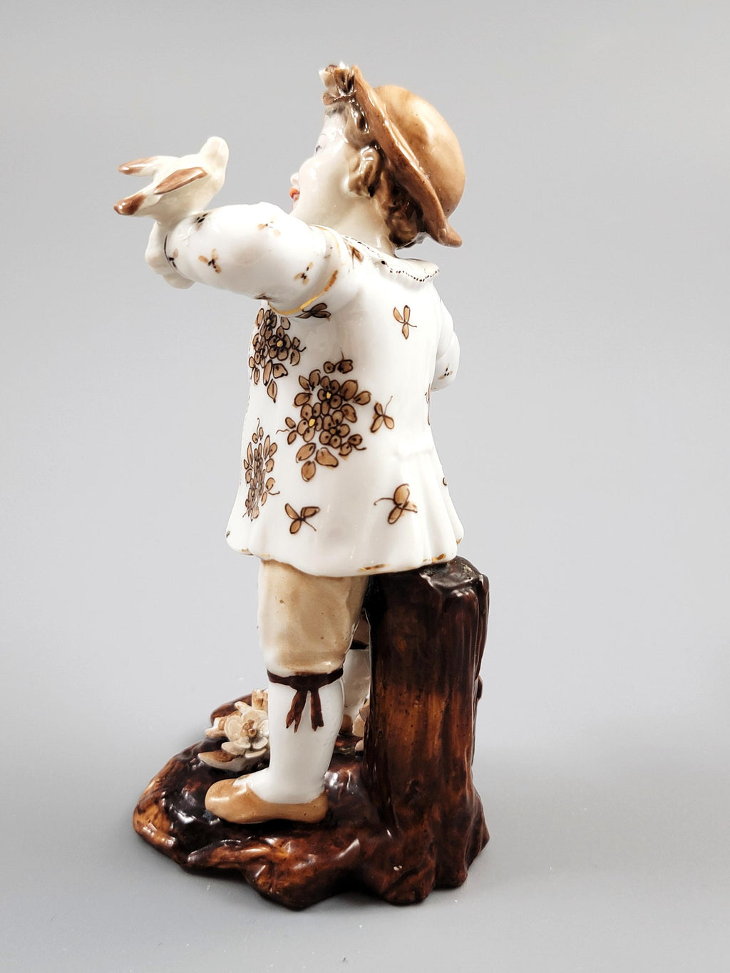 Volkstedt Boy with Bird Figurine c1877