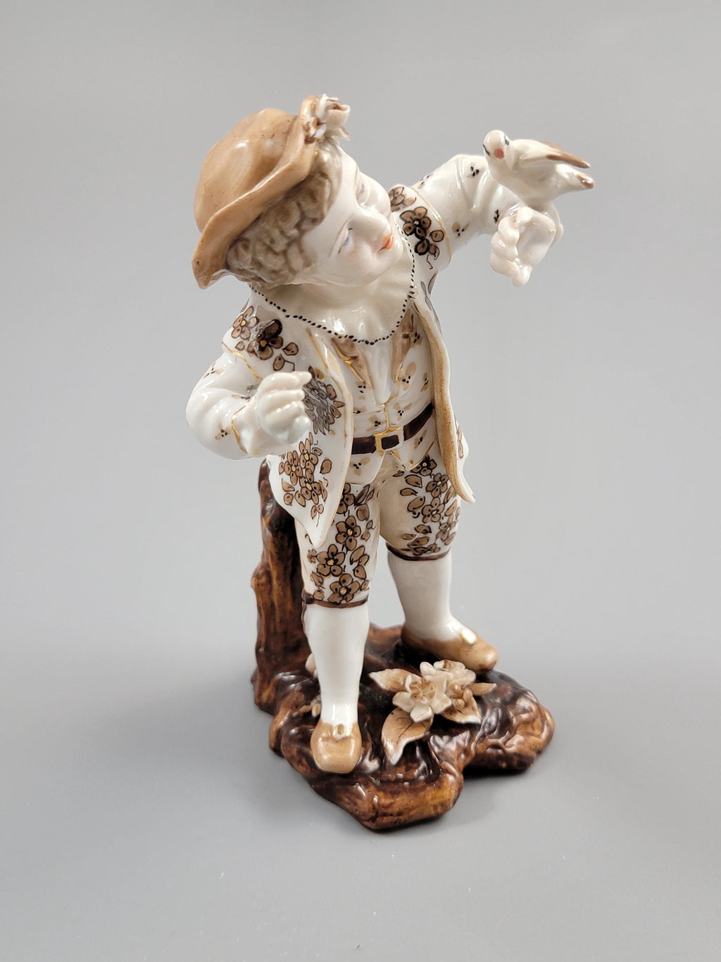 Volkstedt Boy with Bird Figurine c1877