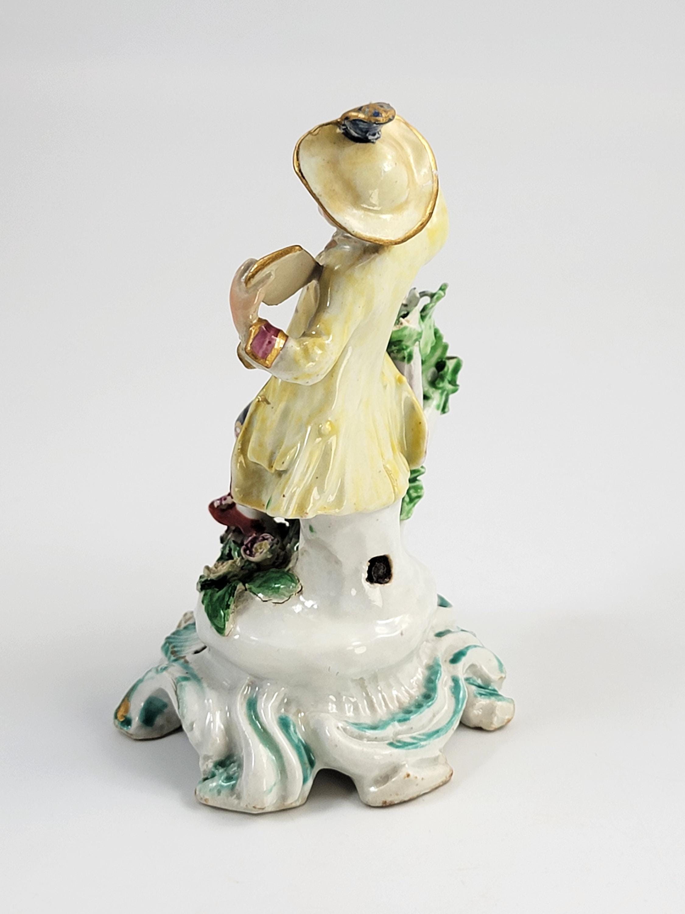 Bow Porcelain Boy Singer Figurine c.1765 Soft-Paste Porcelain