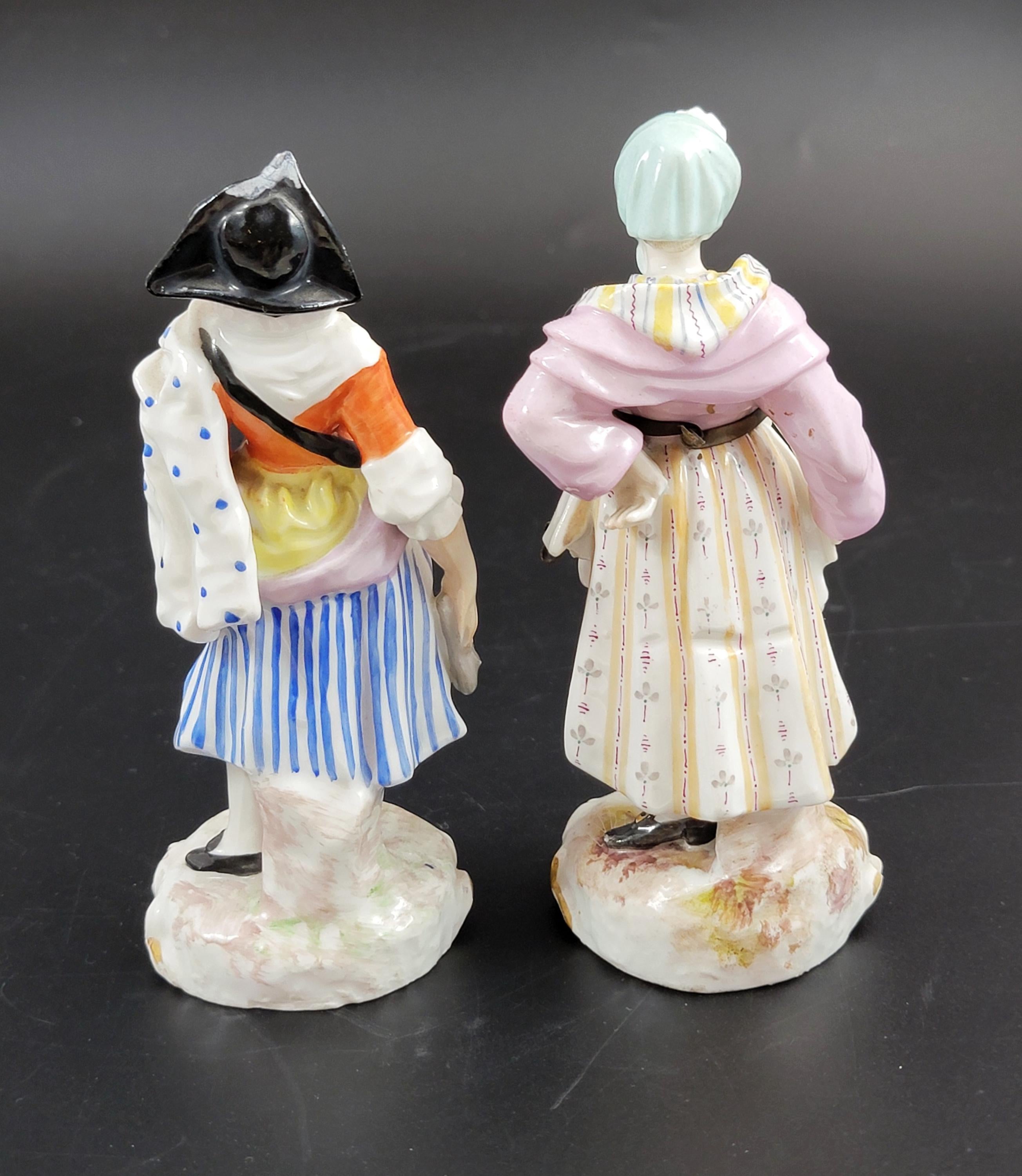 Samson Porcelain Pair Figures of Street Vendors c.1850