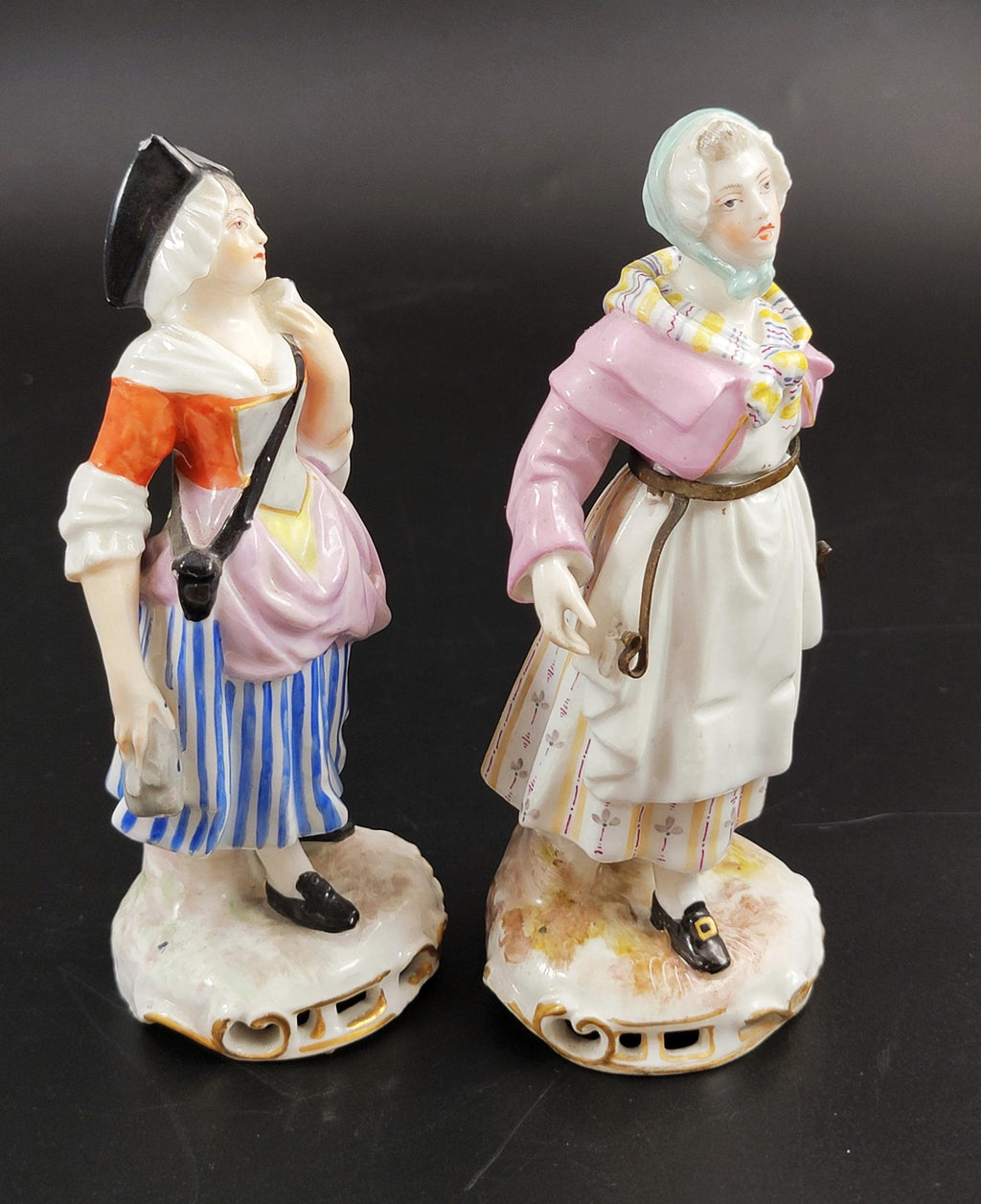 Samson Porcelain Pair Figures of Street Vendors c.1850
