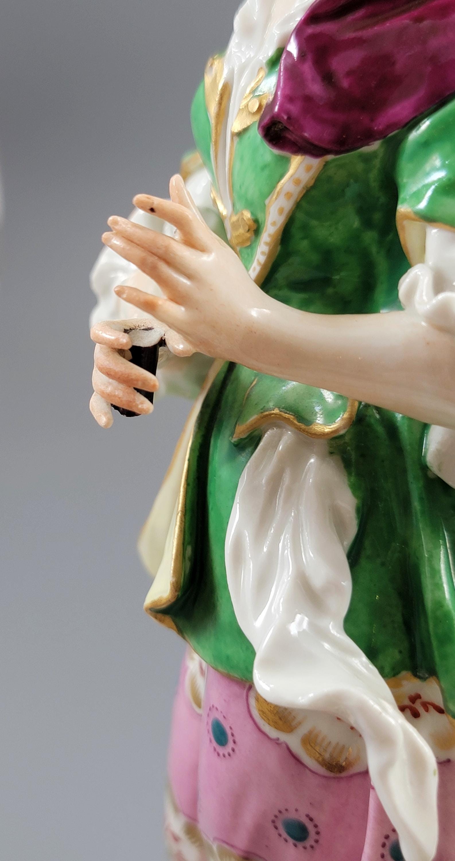 Chelsea Porcelain Figures, Gold Anchor Shepherd & Shepherdess Pair, English Rococo Figurines c.1760