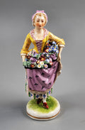 Antique Porcelain Figurine Flower Seller Dressel Kister, c.1903