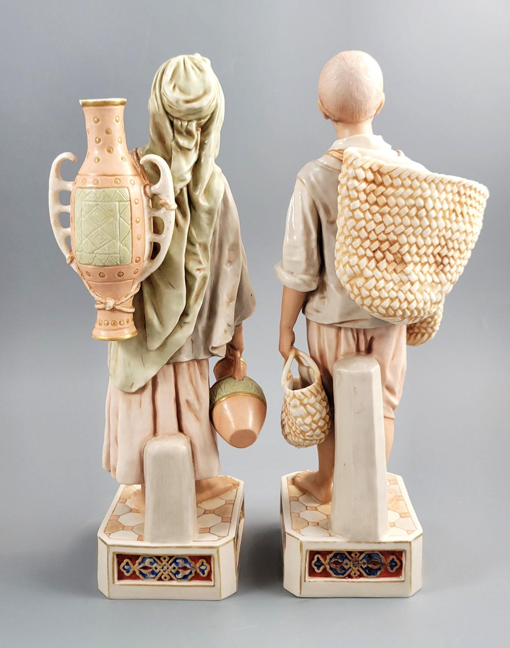 Royal Dux Prototype African Pair,  Museum Provenance, Rare, с. 1880