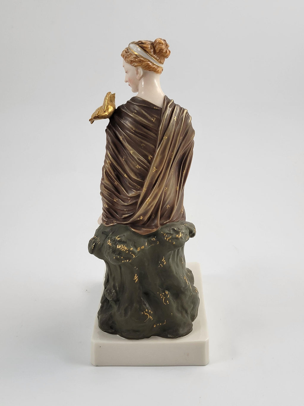 Royal Worcester Porcelain Figure, Maiden with Dove, 1880