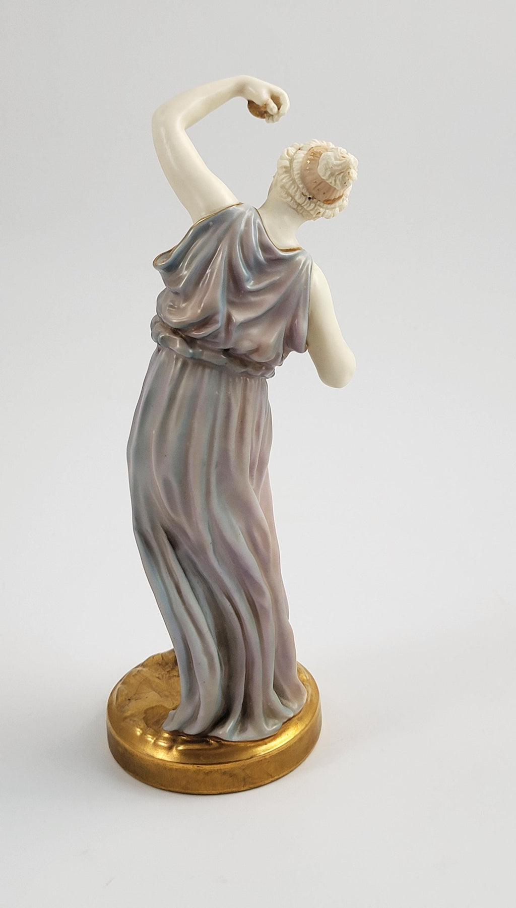 Rare Royal Worcester Porcelain Figurine of a Dancing, Lustrous Dark Glaze