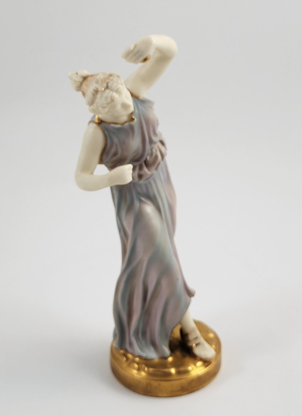 Rare Royal Worcester Porcelain Figurine of a Dancing, Lustrous Dark Glaze