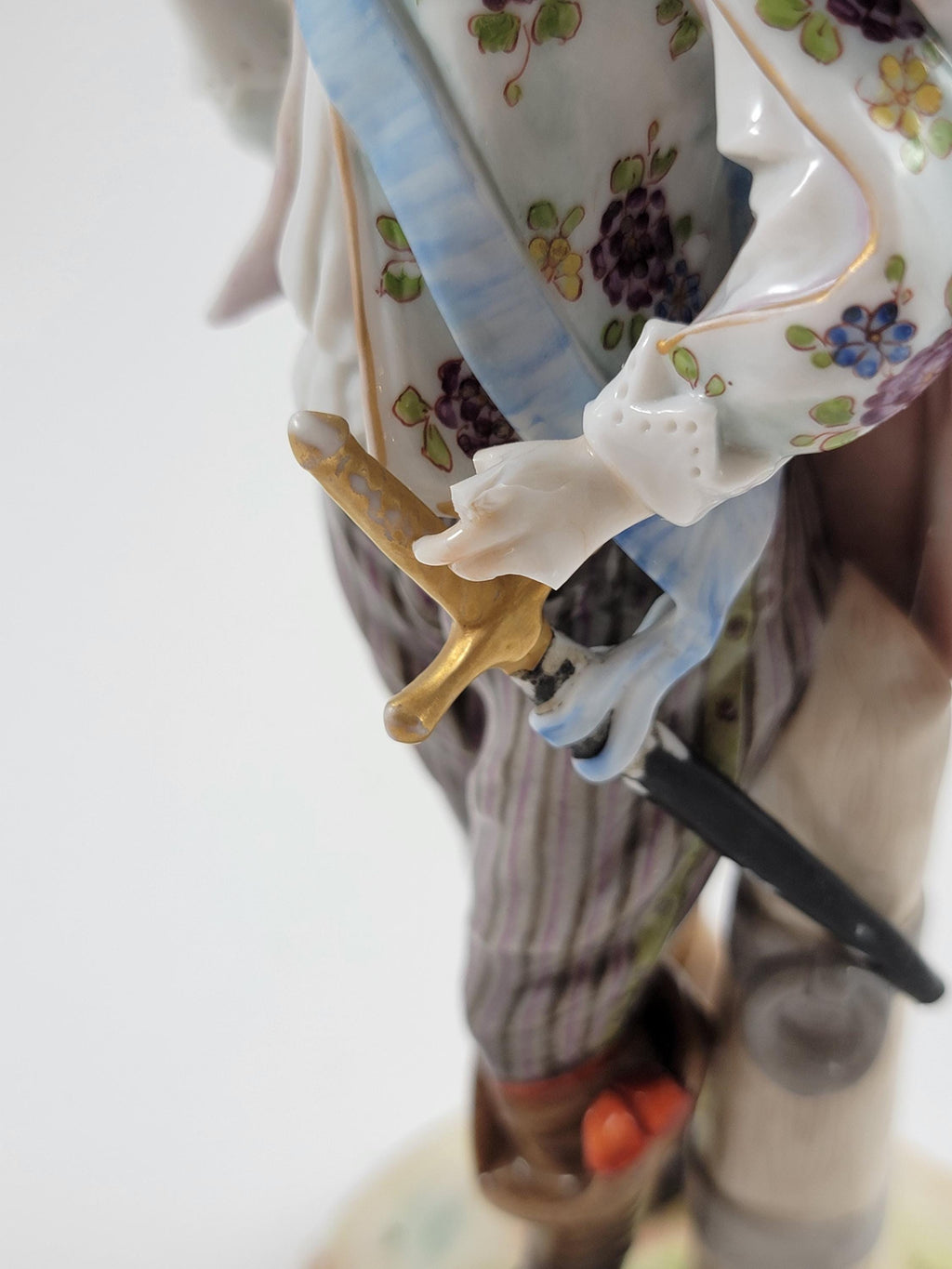 Rare Ludwigsburg Porcelain Figurines: Rococo Musketeer & Lady, c.1758-1793