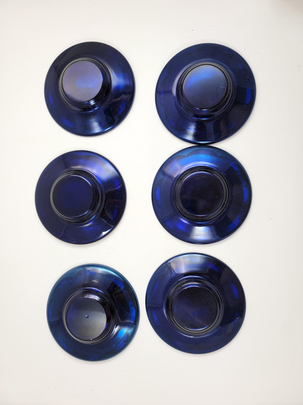 Antique Moser Tea Set: Hand-Gilded Cobalt Glass, Raised Enamel, c.1890