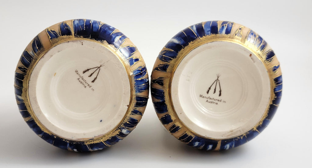 Antique Pair of Art Nouveau Porcelain Vases, Decorated by Ernst Wahliss, c. 1895