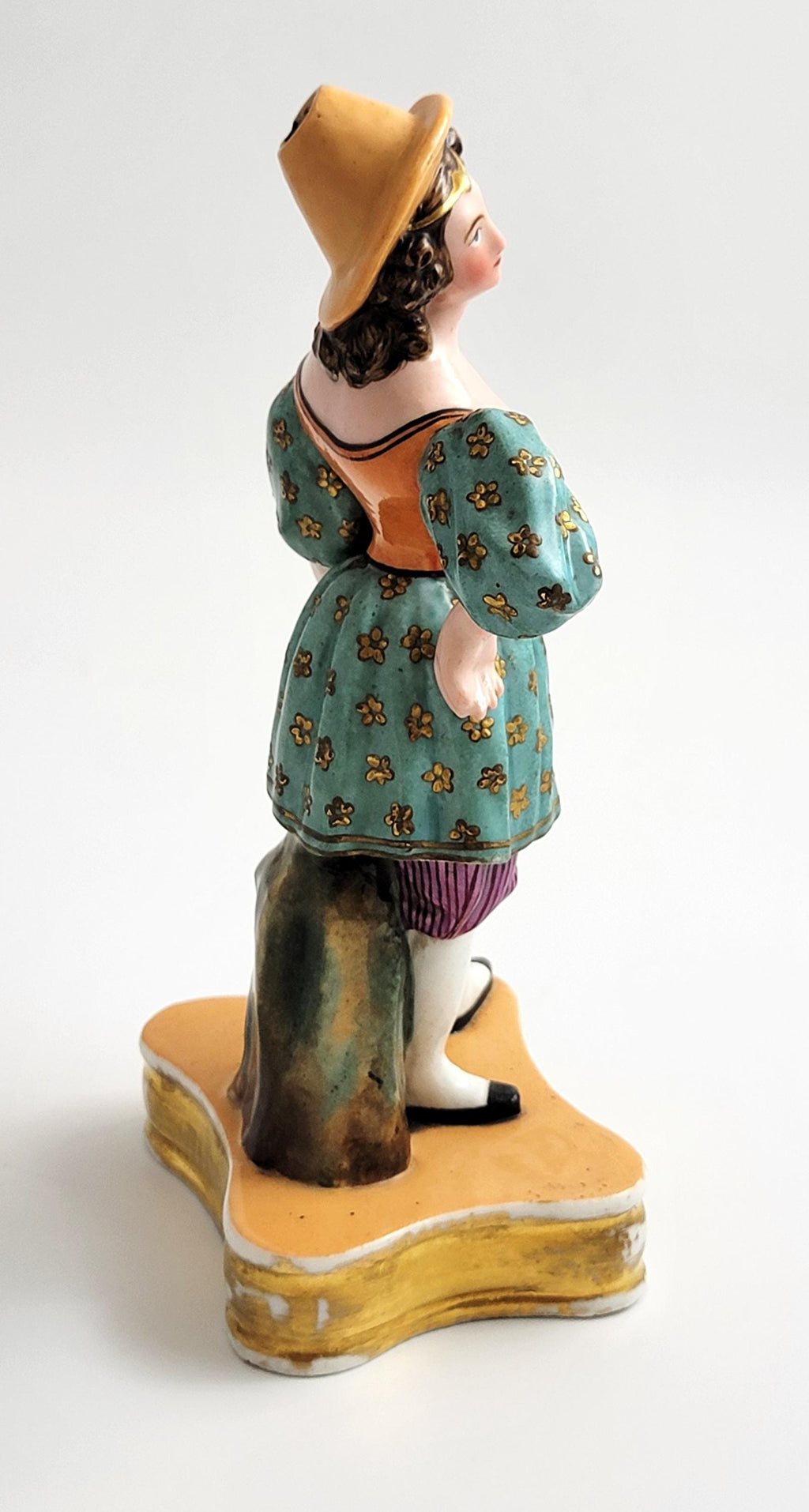 Jacob Petit Perfume Bottle, French Ceramic Figurine, Columbina, c.1830