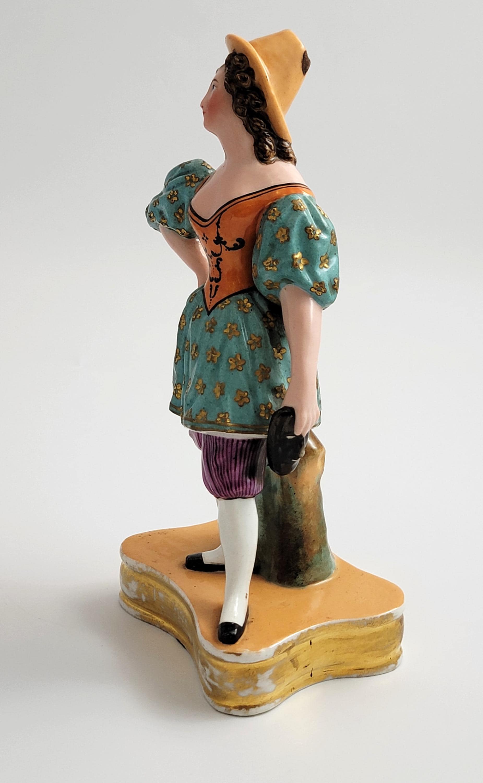 Jacob Petit Perfume Bottle, French Ceramic Figurine, Columbina, c.1830