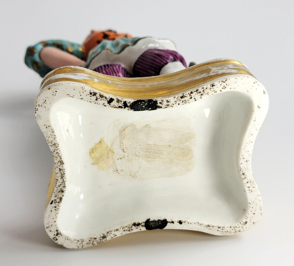 Jacob Petit Perfume Bottle, French Ceramic Figurine, Columbina, c.1830