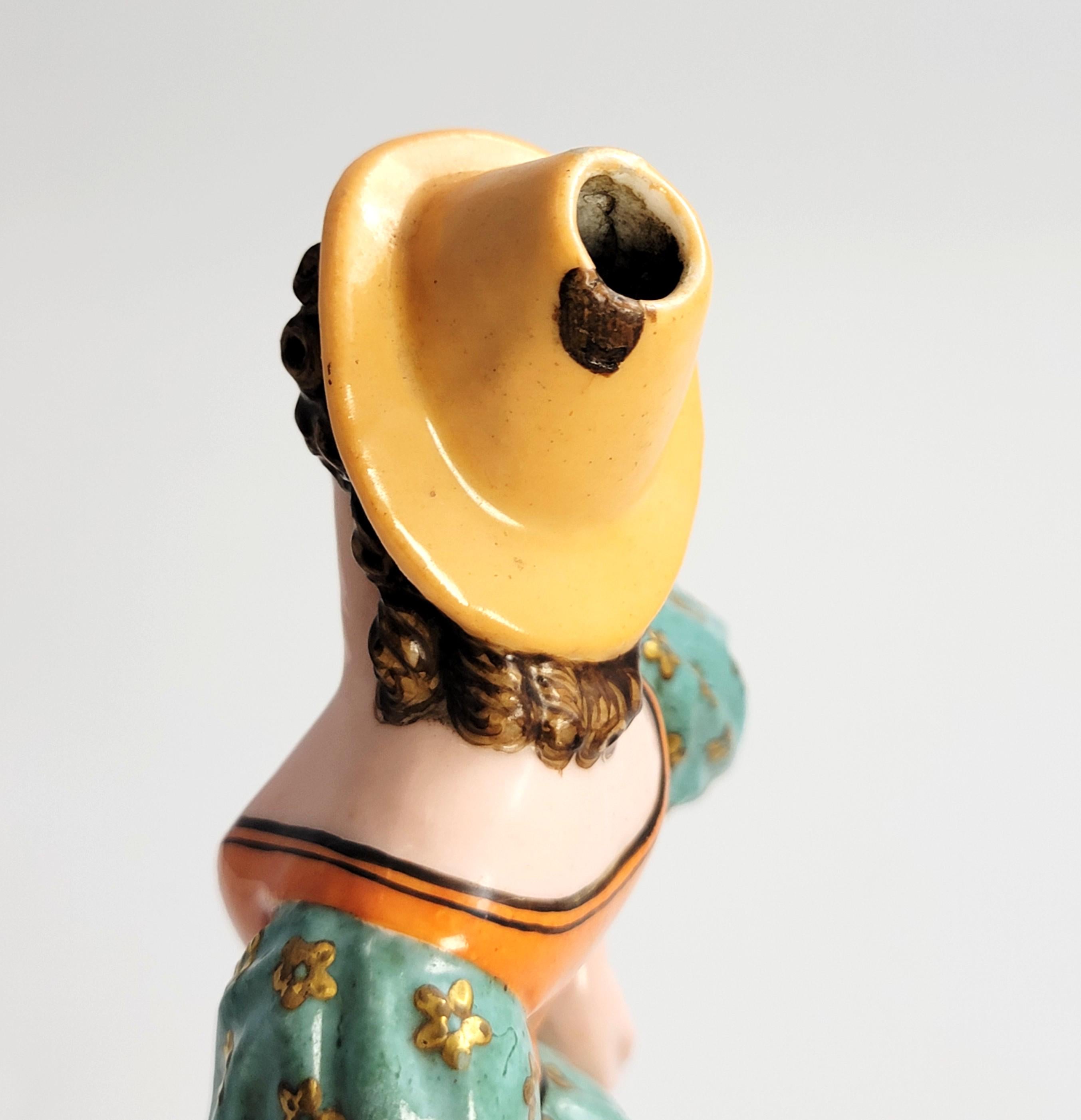 Jacob Petit Perfume Bottle, French Ceramic Figurine, Columbina, c.1830