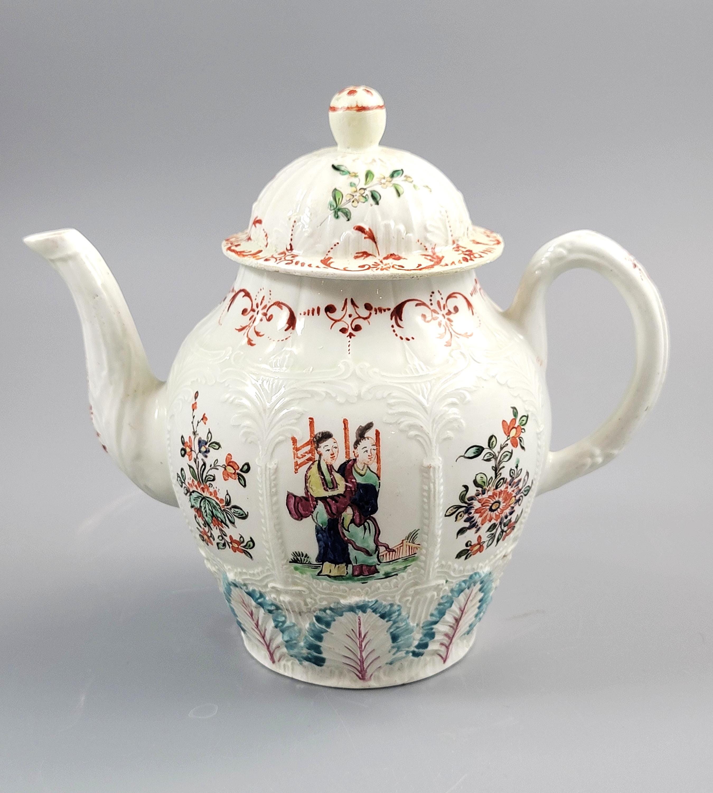Antique 18th Century Chinoiserie Teapot, Philip Christian Liverpool, ca. 1775