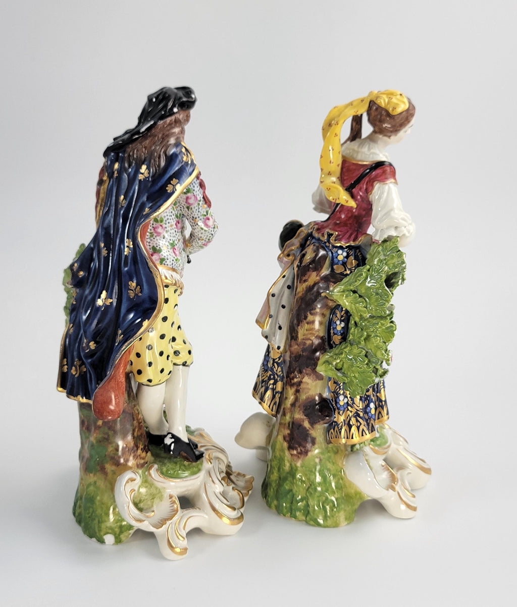 Samson Porcelain Musician Figures, Pair, Paris, After Derby, c.1880
